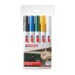 Marqueur permanent Edding 750 pointe ogive de 2 à 4 mm - Pochette de 5 couleurs assorties