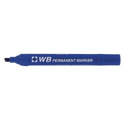 Rotulador permanente budget punta biselada 2 mm Azul
