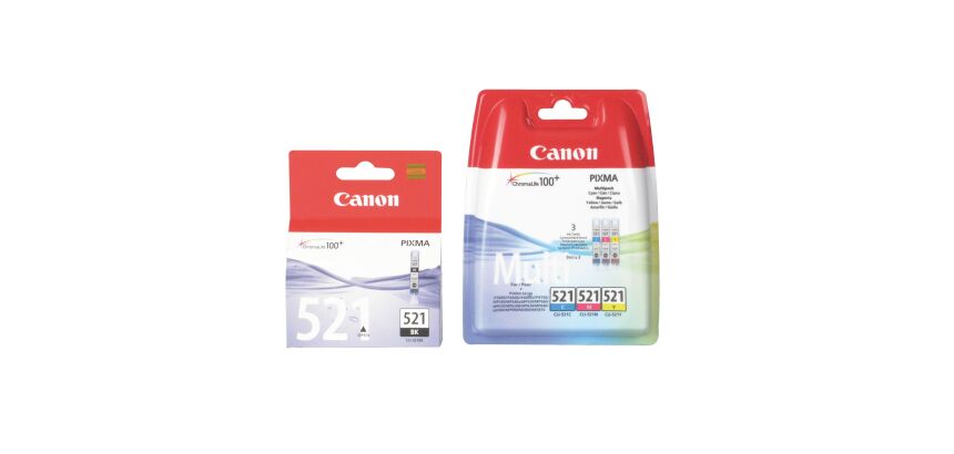 Canon CLI521 Pack cartouches de 4 couleurs pour imprimante jet d'encre