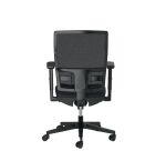 Chaise de bureau Bruneau Activ' - Tissu et maille - Dossier haut avec soutien lombaire - Pieds noirs