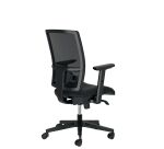 Chaise de bureau Bruneau Activ' - Tissu et maille - Dossier haut avec soutien lombaire - Pieds noirs