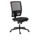 Chaise de bureau Bruneau Activ' - Tissu et maille - Dossier haut avec soutien lombaire - Pieds noirs