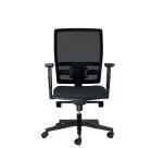 Chaise de bureau Bruneau Activ' - Tissu et maille - Dossier haut avec soutien lombaire - Pieds noirs