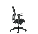 Chaise de bureau Bruneau Activ' - Tissu et maille - Dossier haut avec soutien lombaire - Pieds noirs