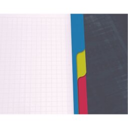 Cahier spirale Clairefontaine Bind'o block A5+ 16 x 21 cm perforé petits carreaux 180 pages