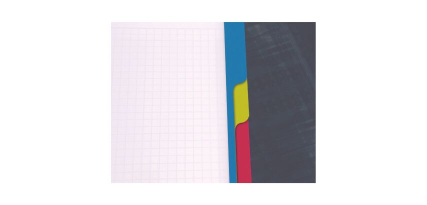 Notebook Bind'o Block A5+ 180 pg with perforation 4 holes, checked 5 x 5
