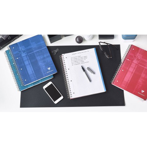 Cuaderno espiral Clairefontaine Bind'o block A4+ 22,5 x 29,7 cm perforado cuadros 240 páginas