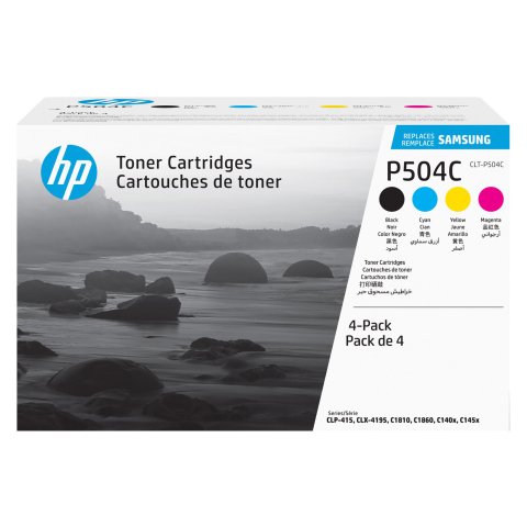 Samsung CLT-P504C Pack 4 tóneres originales negro + 3 colores