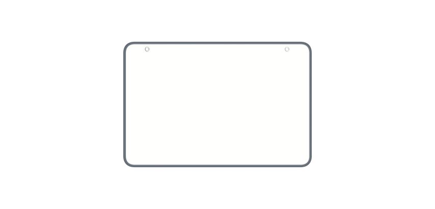 Ardoise blanche double face cadre couleur Velleda