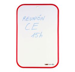 Mini Pizarra Blanca 44 x 30 cm roja doble cara