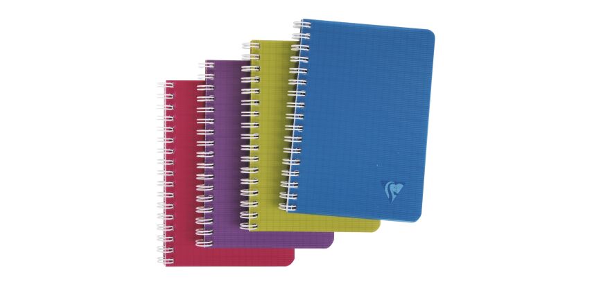 Carnet spirale Linicolor format 9 x 14 cm petits carreaux 100 pages