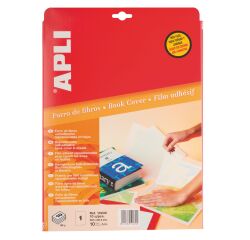 Couvre-livres - Pochette 10 feuilles transparentes adhésives A4+ Apli