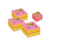Set of 3 blocks Post-it neon + 1 mini cube for free