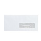 Enveloppe recyclée 110 x 220 mm Bruneau 80 g avec fenêtre 35 x 100 mm blanche - Boîte de 500