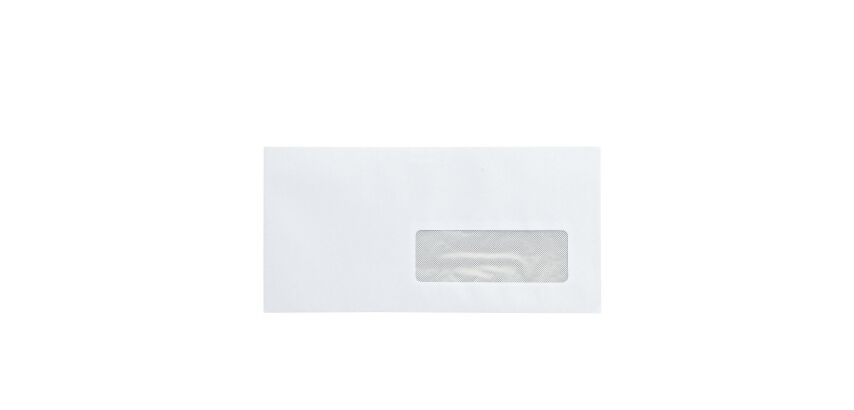 Sobres reciclados 110 x 220 mm 80 g con ventana 35 x 100 mm Bruneau - Caja de 500