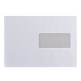 500 recycled Bruneau envelopes extra-white with window 162x229