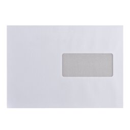 500 gerecycleerde Bruneau enveloppen extra-wit met venster 162x229