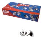 Chinquetas metálicas niqueladas Apli- Caja de 50