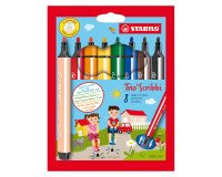Marcador color Stabilo Trio Scribbi colores surtidos punta gruesa - Paquete de 8