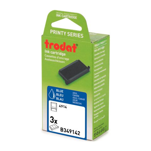 Almohadilla Trodat Printy 4914 - Pack de 3 Azul