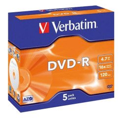 Pack 10 DVD-R 16x Imprimible Verbatim