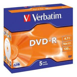 Pack 10 DVD-R 16x Imprimible Verbatim