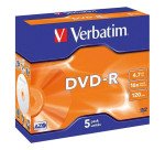 Pack 10 DVD-R 16x Imprimible Verbatim