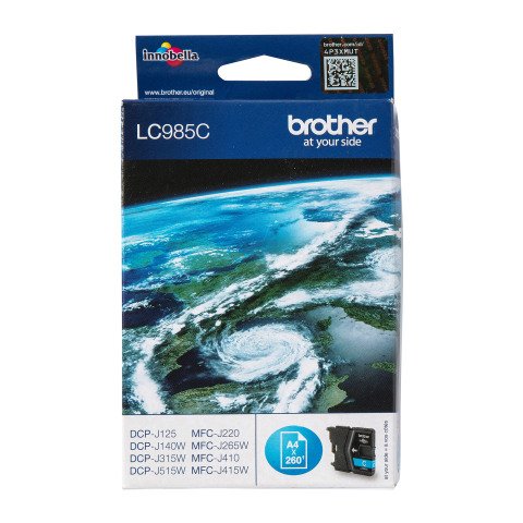 Brother LC985C cartucho original cian de capacidad estándar (260 páginas)