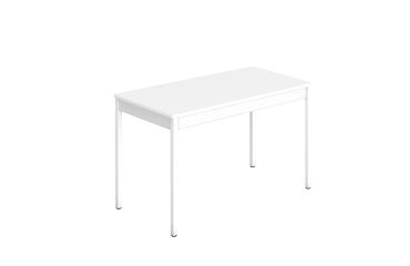 Mesa de reunión Multiforma clásica rectangular blanca