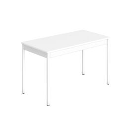 Mesa de reunión Multiforma clásica rectangular blanca