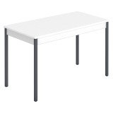 Mesa de reunión Multiforma clásica rectangular blanca