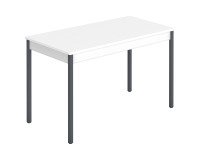 Mesa de reunión Multiforma clásica rectangular blanca