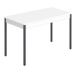 Mesa de reunión Multiforma clásica rectangular blanca
