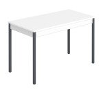 Mesa de reunión Multiforma clásica rectangular blanca