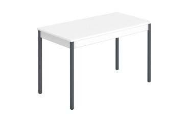 Mesa de reunión Multiforma clásica rectangular blanca