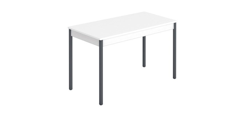 Mesa de reunión Multiforma clásica rectangular blanca