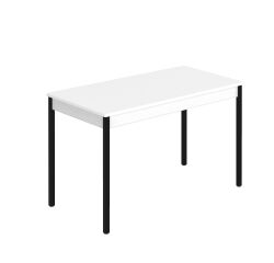 Mesa de reunión Multiforma clásica rectangular blanca