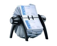 Tarjetero Visifix Flip de Durable negro con apertura giratoria - 400 tarjetas