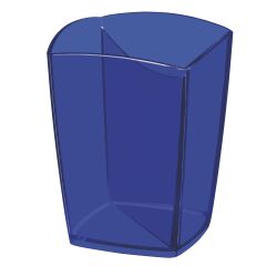 Potloodhouder Cep Pro Happy 2 vakken transparant blauw