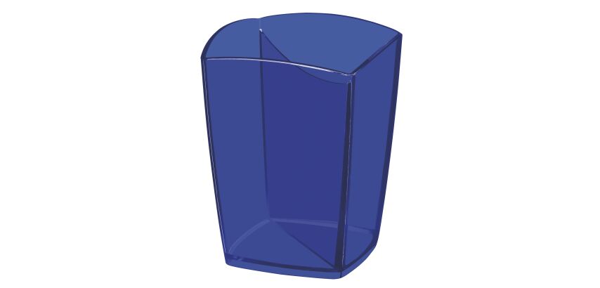 Pencil holder Cep Pro Happy 2 compartments translucent blue