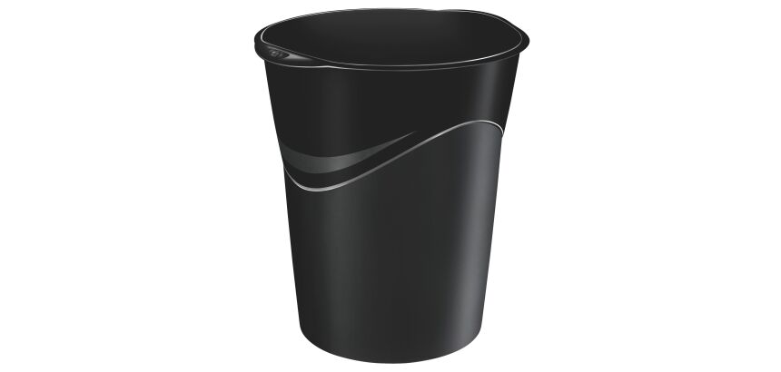 Corbeille à papier plastique Color noire 14 L