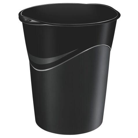 Corbeille à papier plastique Color noire 14 L