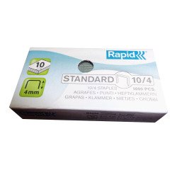 Grapas Rapid 10/4 galvanizadas Caja de 1000