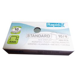 Grapas Rapid 10/4 galvanizadas Caja de 1000