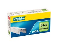 Grapas Rapid 24/6 galvanizadas Caja de 1000