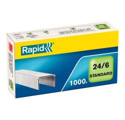 Grapas Rapid 24/6 galvanizadas Caja de 1000