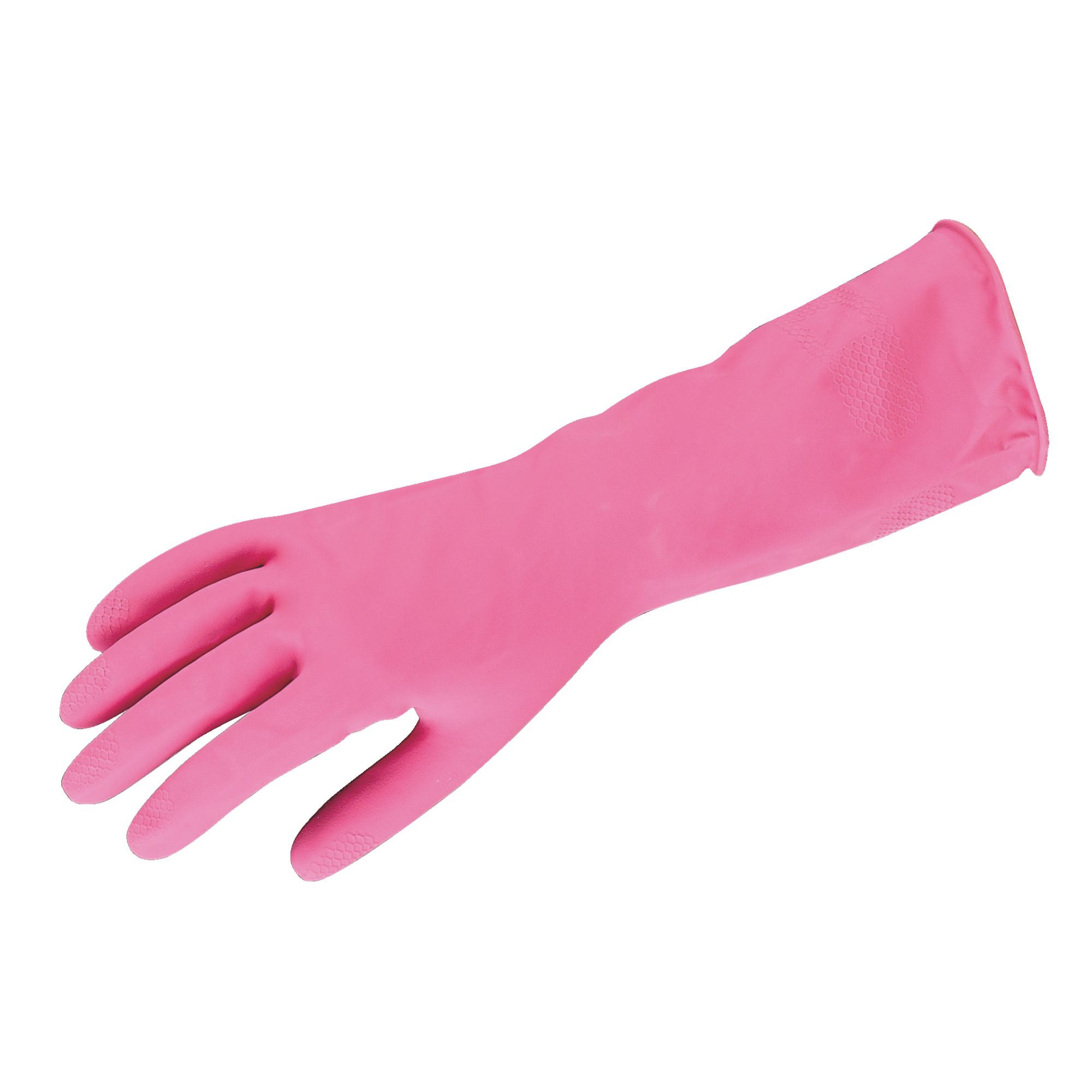 Gant de ménage rose avec fleur - moyen - gants de luxe en latex