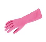 Gants de ménage latex rose - La paire