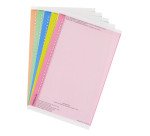 Planche d'étiquettes dossier suspendu n°8 pour armoire 14,4 x 0,6 cm - couleurs assorties - Paquet de 270 étiquettes