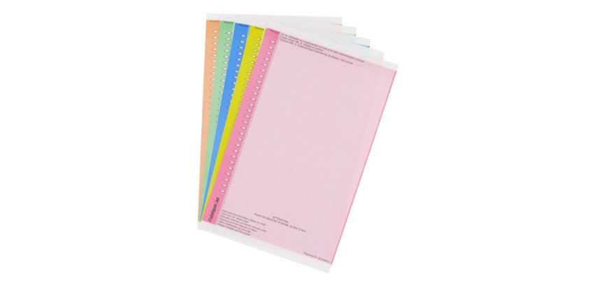 Zakje met 10 bladen etiketten voor kasten